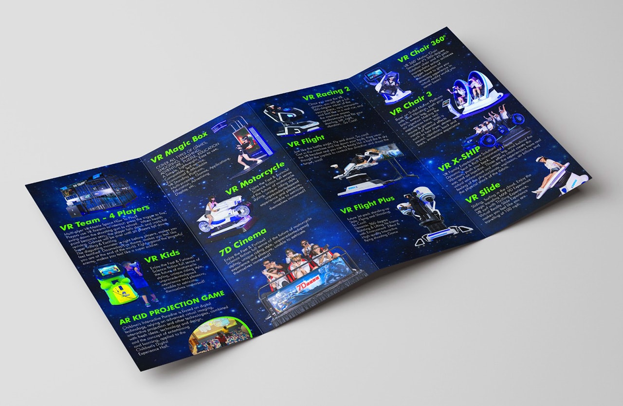 4 folded brochure for theme park artwork design