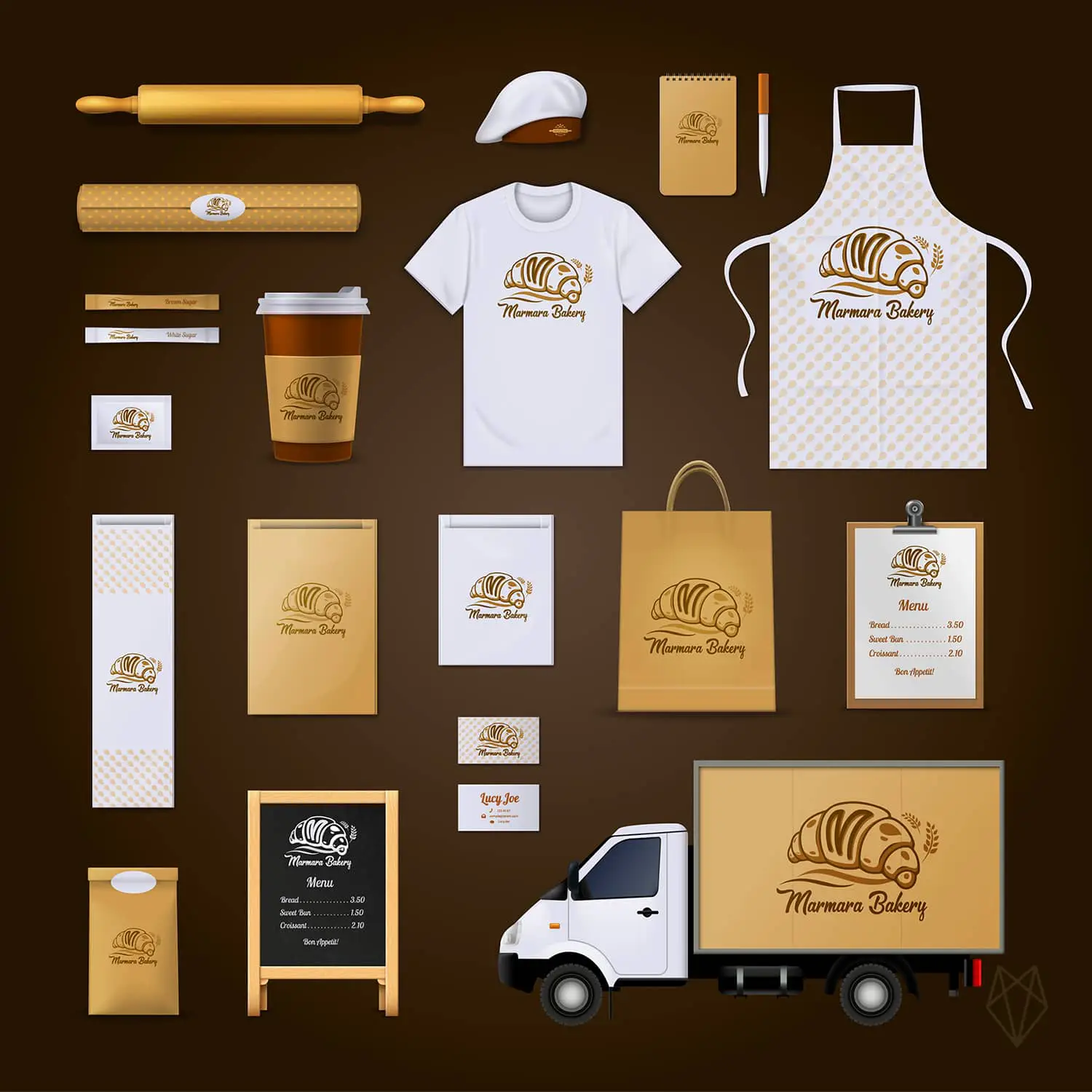 bakery packing, packaging & corporate identity graphic design