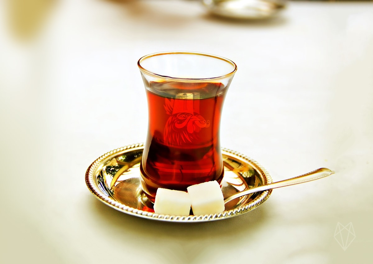 turkish tea with logo design