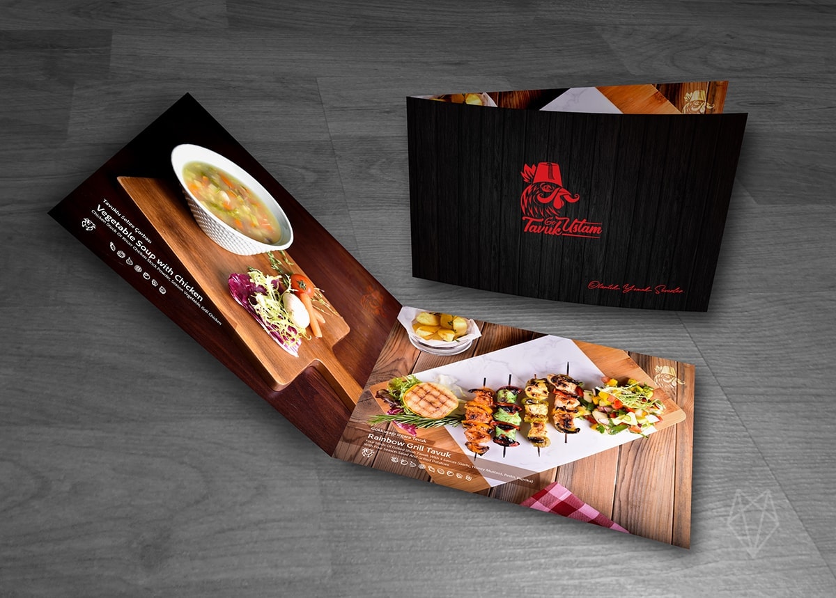 big menu artwork design, restaurant in Turkey