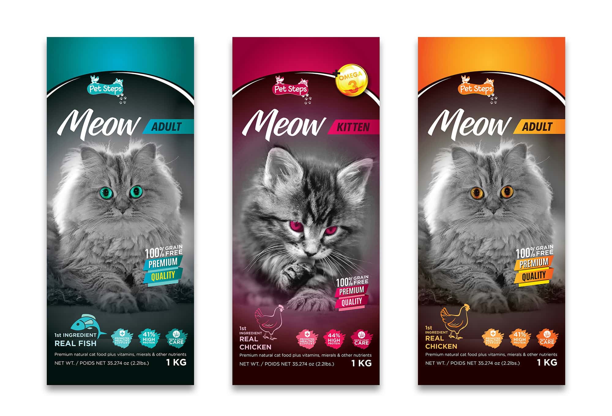 graphic design for pets products packaging artwork